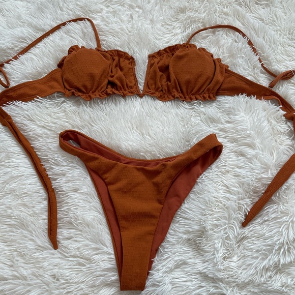 NWOT rust 2 piece bikini - Picture 1 of 3